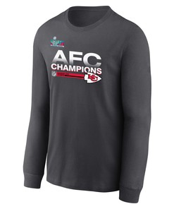 Kansas City Chiefs AFC Champions Locker Room Trophy Collection Dark Heather Sweatshirt