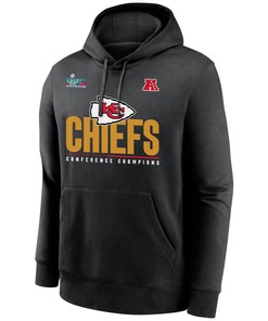 Kansas City Chiefs AFC Conference Champions Black Pullover Hoodie