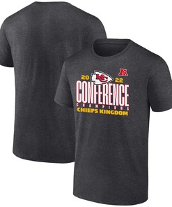 Kansas City Chiefs AFC Conference Champions Chiefs Kingdom T-shirt - Charcoal