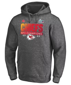 Kansas City Chiefs AFC Conference Champions Grey Pullover Hoodie