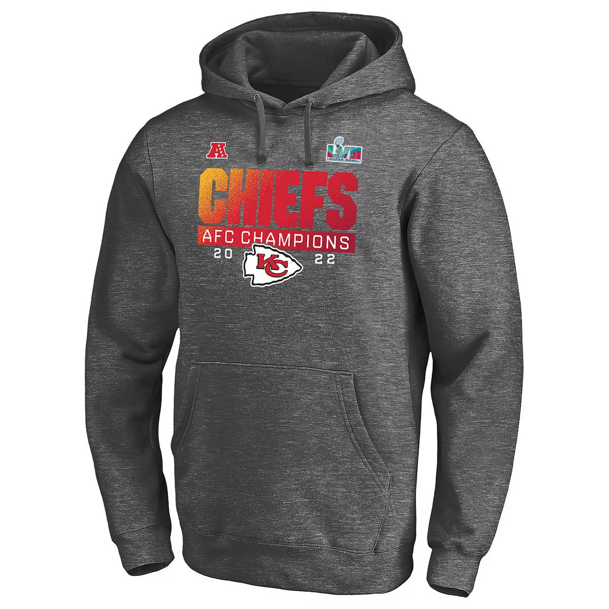Kansas City Chiefs AFC Conference Champions Grey Pullover Hoodie