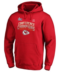 Kansas City Chiefs AFC Conference Champions Red Pullover Hoodie