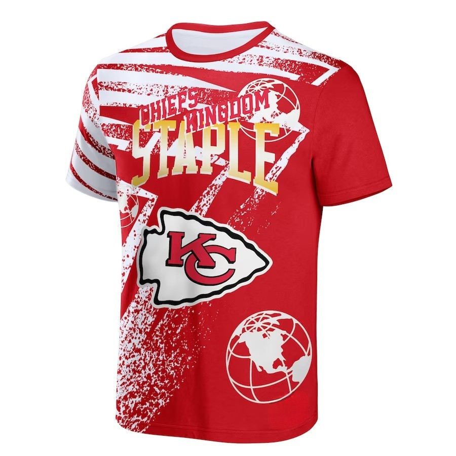 Kansas City Chiefs All Over Print T-Shirt - Red