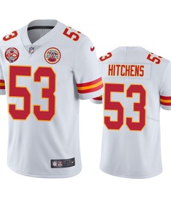 Kansas City Chiefs Anthony Hitchens White 60th Anniversary Vapor Limited Jersey