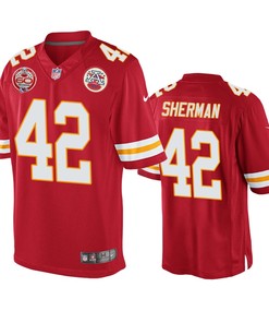 Kansas City Chiefs Anthony Sherman Red 60th Anniversary Game Jersey