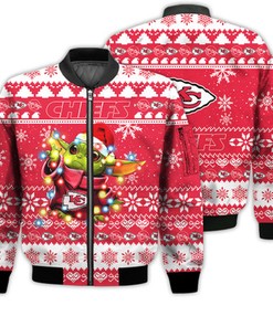 Kansas City Chiefs Baby Yoda Star Wars Sports Football American Ugly Christmas Gifts Unisex 3D Bomber Jacket
