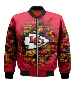Kansas City Chiefs Bomber Jacket Camouflage Vintage  - NFL