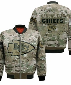 Kansas City Chiefs Camouflage Veteran 3D Bomber Jacket Model 2896