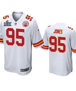 Kansas City Chiefs Chris Jones White Super Bowl Liv Game Jersey