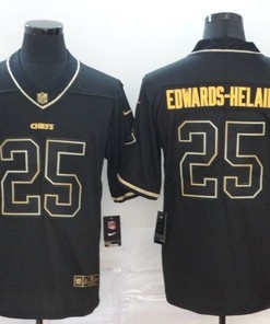 Kansas City Chiefs Clyde Brandedwards-helaire #25 Nfl 2020 Black Jersey