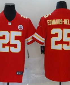 Kansas City Chiefs Clyde Brandedwards-helaire #25 Nfl 2020 Red Orange Jersey