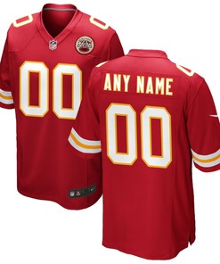 Kansas City Chiefs Custom 00 Game Jersey - Red