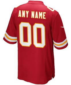 Kansas City Chiefs Custom 00 Game Jersey - Red