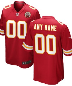 Kansas City Chiefs Custom Game Jersey Red Custom Jerseys Nfl