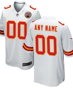 Kansas City Chiefs Custom Game Jersey - White Custom Jerseys Nfl