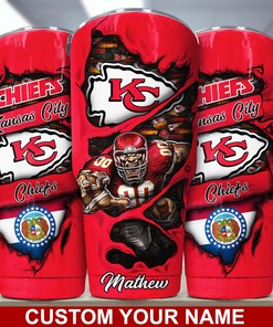 Kansas City Chiefs Custom Name Tumbler - Personalized Gift for Fans