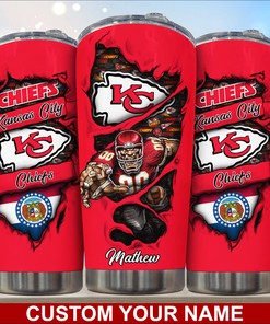 Kansas City Chiefs Custom Name Tumbler - Personalized Gift for Fans