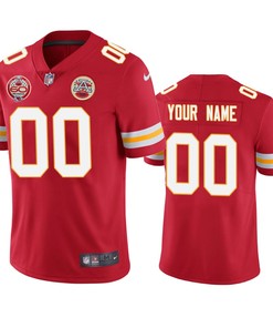 Kansas City Chiefs Custom Red 60th Anniversary Vapor Limited Jersey