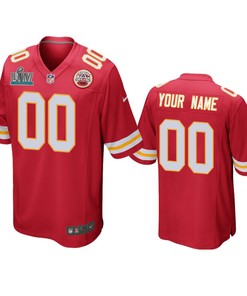 Kansas City Chiefs Custom Red Super Bowl Liv Game Jersey