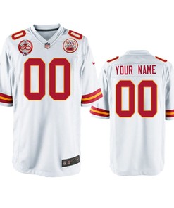 Kansas City Chiefs Custom White 60th Anniversary Game Jersey
