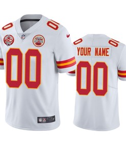 Kansas City Chiefs Custom White 60th Anniversary Vapor Limited Jersey