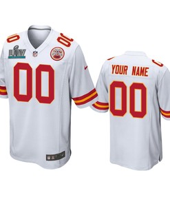 Kansas City Chiefs Custom White Super Bowl Liv Game Jersey