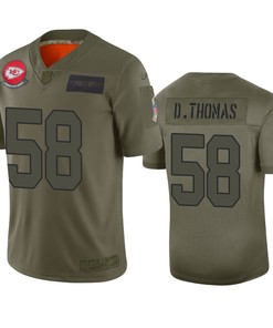 Kansas City Chiefs Derrick Thomas Camo 2019 Salute To Service Limited Jersey
