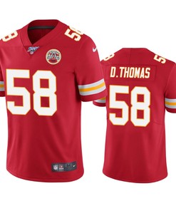 Kansas City Chiefs Derrick Thomas Red 100th Season Vapor Limited Jersey