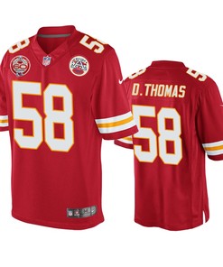 Kansas City Chiefs Derrick Thomas Red 60th Anniversary Game Jersey