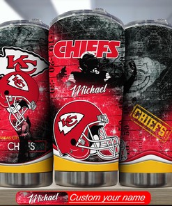 Kansas City Chiefs Engraved Tumbler - Custom Name, Durable and Stylish