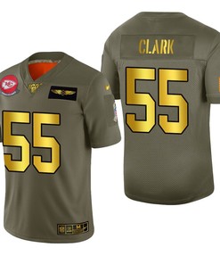Kansas City Chiefs Frank Clark 2019 Salute To Service Nfl 100 Mens Jersey Metallic