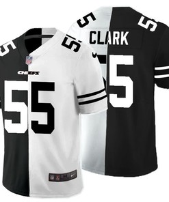 Kansas City Chiefs Frank Clark #55 Nfl 2020 Black And White Jersey
