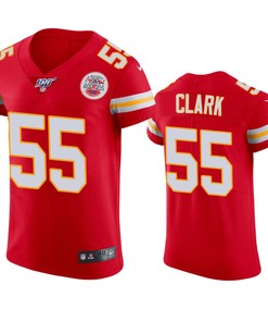 Kansas City Chiefs Frank Clark Red 100th Season Vapor Elite Jersey