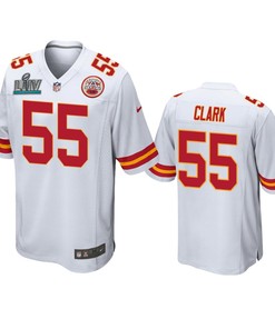 Kansas City Chiefs Frank Clark White Super Bowl Liv Game Jersey