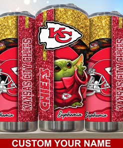 Kansas City Chiefs Insulated Tumbler - Custom Name, Keeps Drinks Hot or Cold