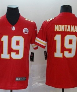 Kansas City Chiefs Joe Montana #19 Nfl 2020 Red Orange Jersey