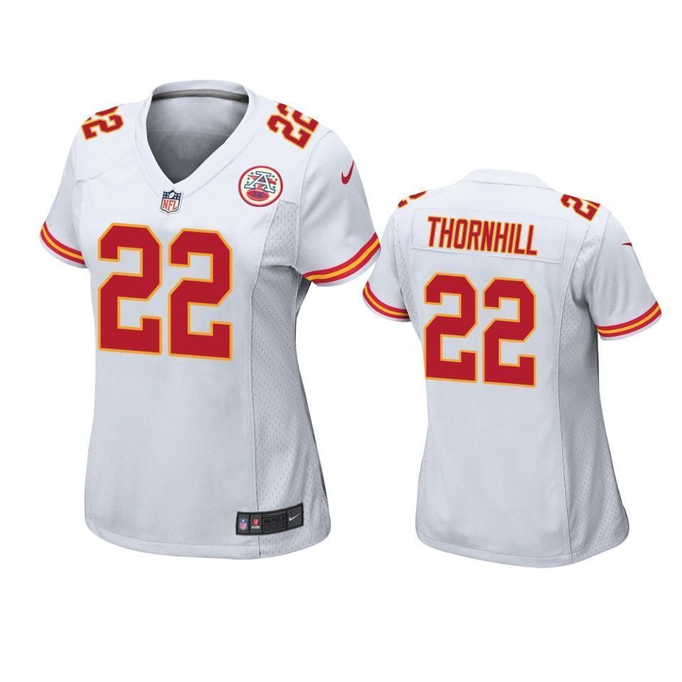 Kansas City Chiefs Juan Thornhill 2019 Nfl Draft White Game Womens Jersey