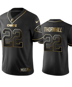 Kansas City Chiefs Juan Thornhill Black 2019 Vapor Limited Golden Edition Jersey