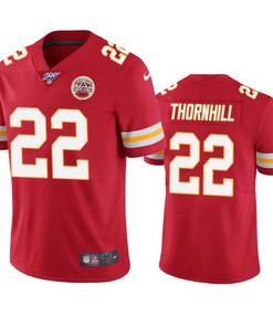 Kansas City Chiefs Juan Thornhill Red 100th Season Vapor Limited Jersey
