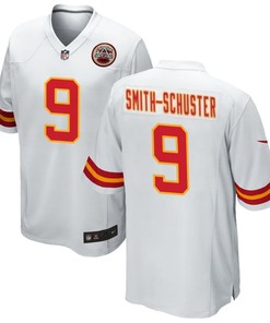Kansas City Chiefs Juju Smith-schuster 9 Nfl White Game Jersey Gift For Chiefs Fans
