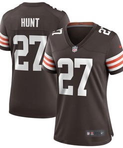 Kansas City Chiefs Kareem Hunt #27 Nfl 2020 Dark Brown Jersey