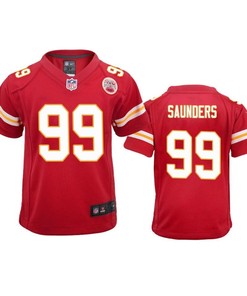 Kansas City Chiefs Khalen Saunders 2019 Nfl Draft Red Game Youth Jersey