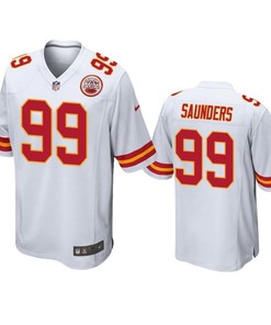 Kansas City Chiefs Khalen Saunders 2019 Nfl Draft White Game Jersey