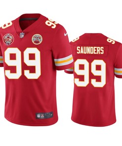 Kansas City Chiefs Khalen Saunders Red 60th Anniversary Vapor Limited Jersey