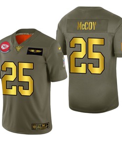 Kansas City Chiefs Lesean Mccoy 2019 Salute To Service Nfl 100 Mens Jersey Metallic