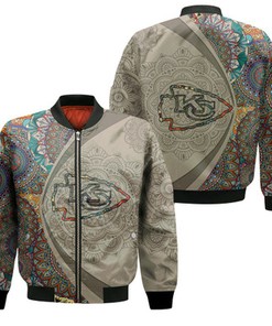 Kansas City Chiefs Logo Mandala Art Style For Fan 3D Printed Hawaii Shirt 3D Jersey Bomber Jacket