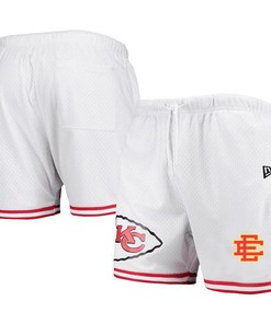 Kansas City Chiefs Logo Team White Mesh Shorts - Men