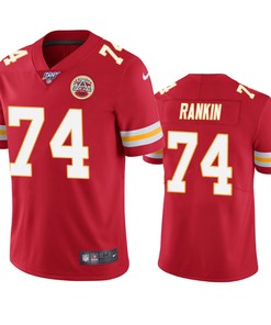 Kansas City Chiefs Martinas Rankin Red 100th Season Vapor Limited Jersey
