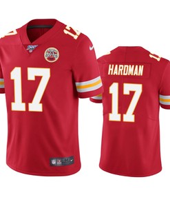 Kansas City Chiefs Mecole Hardman Red 100th Season Vapor Limited Jersey