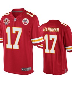Kansas City Chiefs Mecole Hardman Red 60th Anniversary Game Jersey